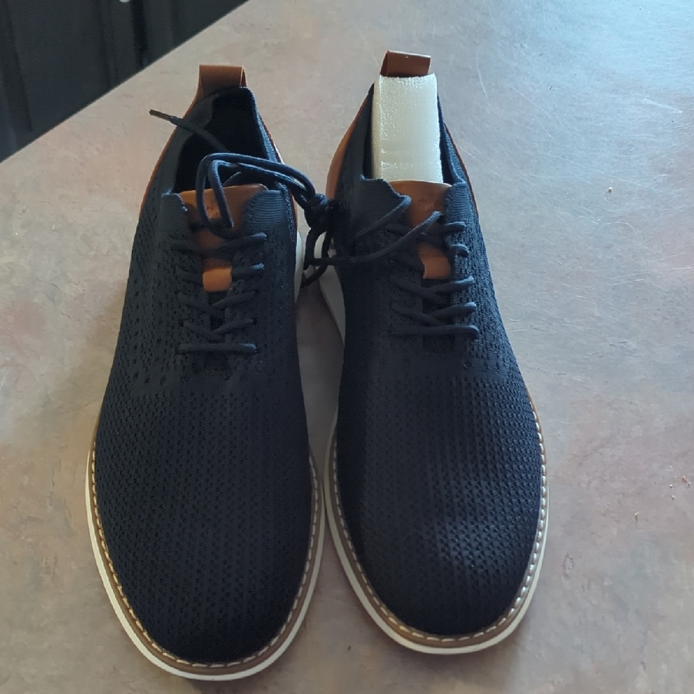 Classic Black Knit Oxford Shoes